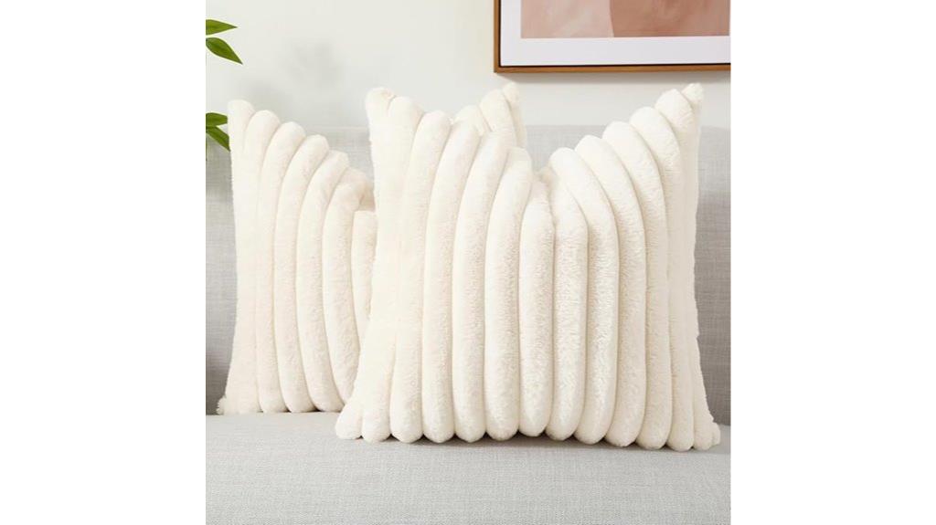 faux fur pillow covers