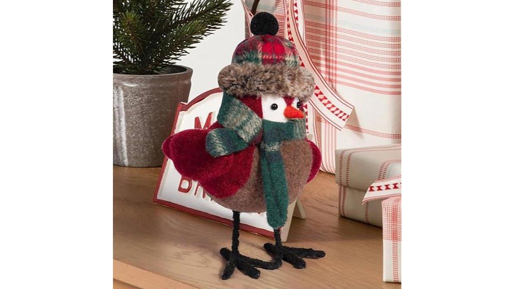 festive bird figurine decor