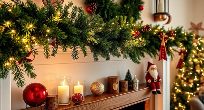 festive mantel decoration ideas