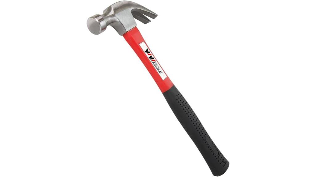 fiberglass handle claw hammer