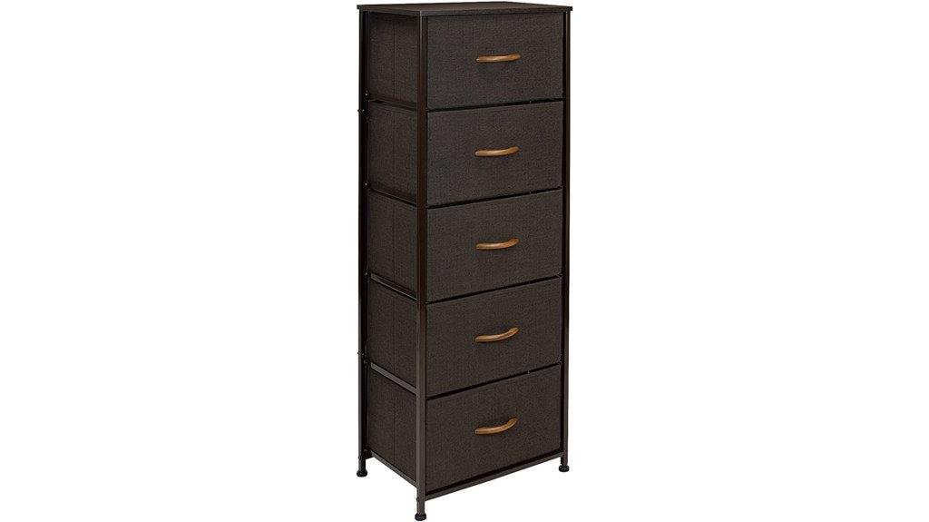 five drawer sorbus nightstand