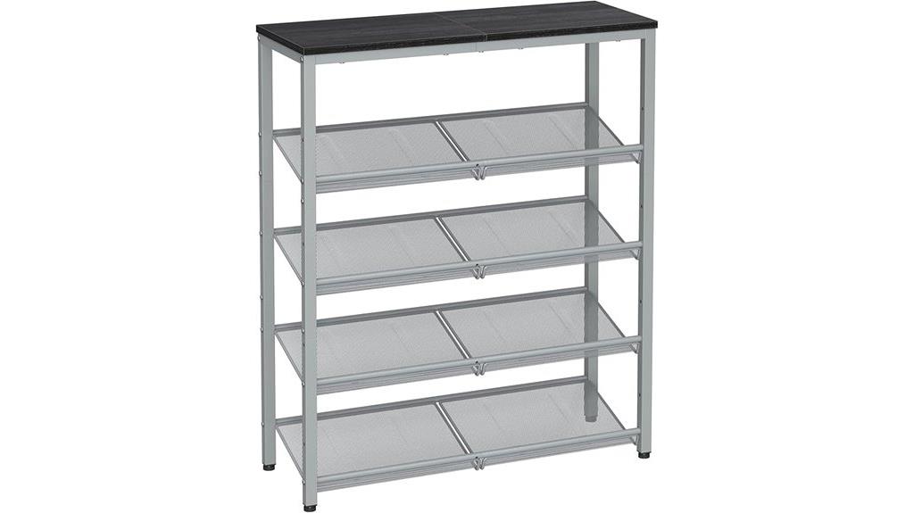 five tier shoe storage solution