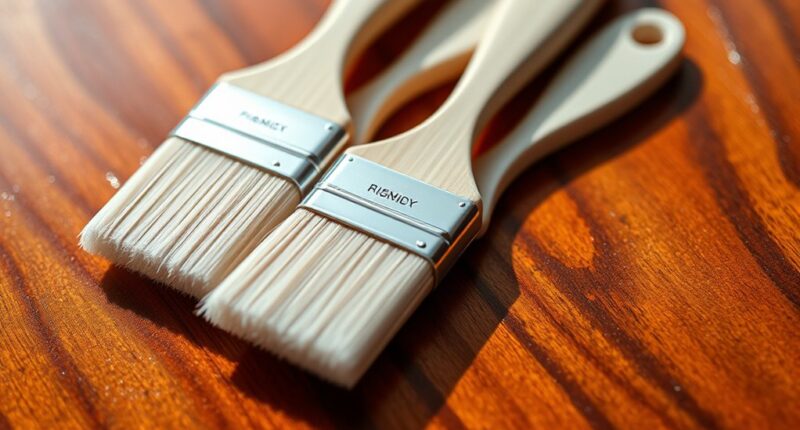 flawless staining with foam brushes