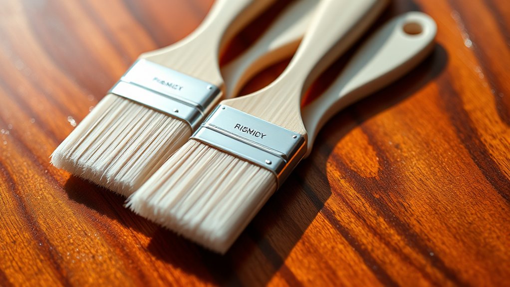 flawless staining with foam brushes