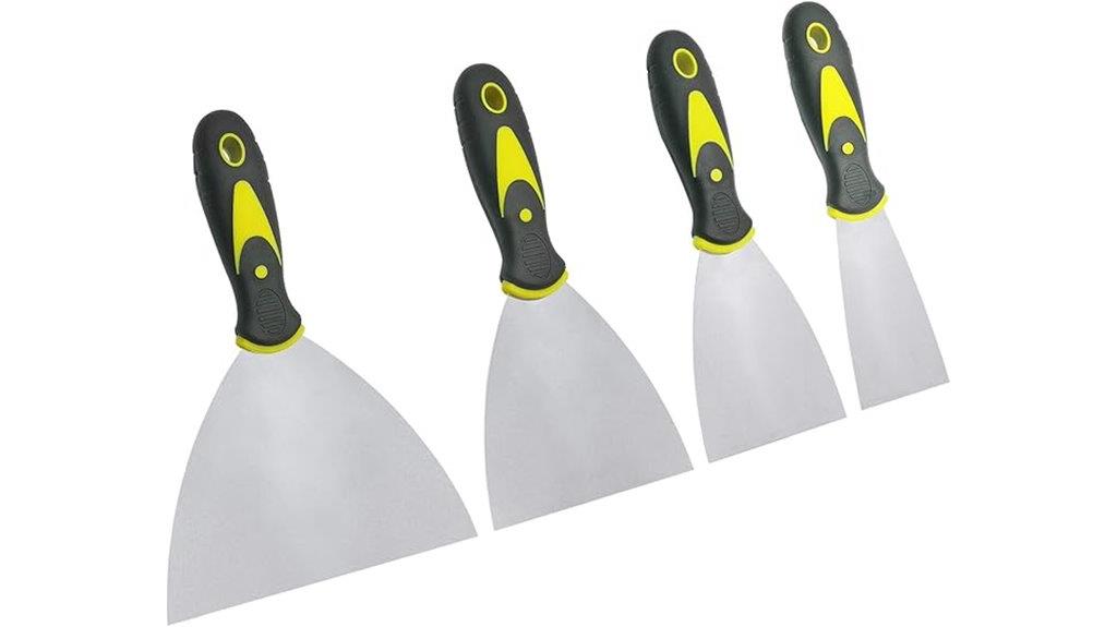 four piece putty knife set
