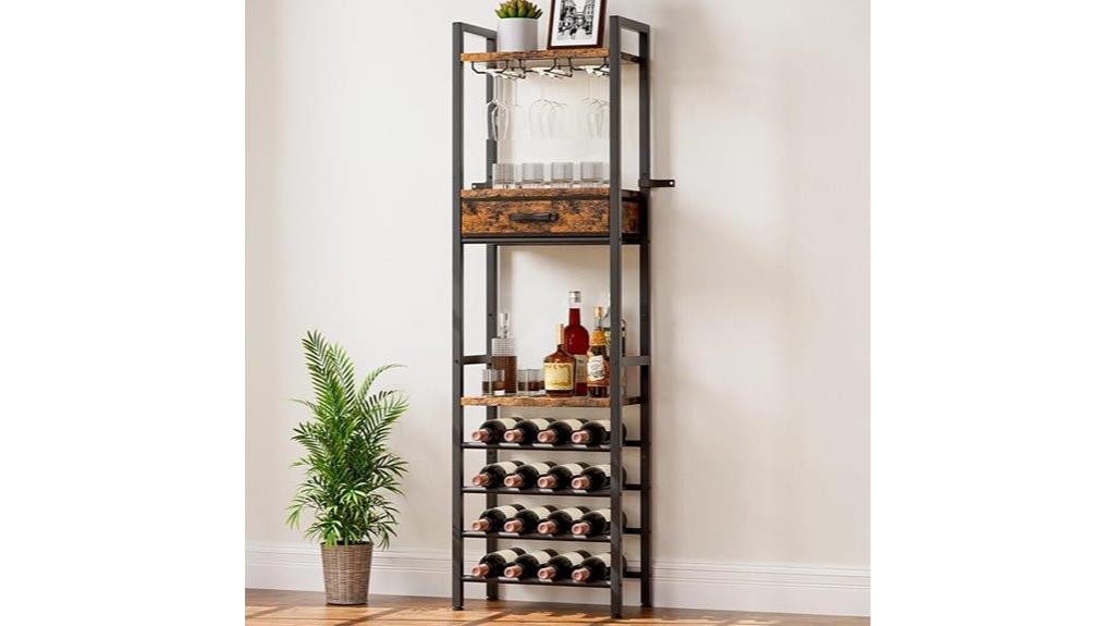 freestanding liquor storage cabinet