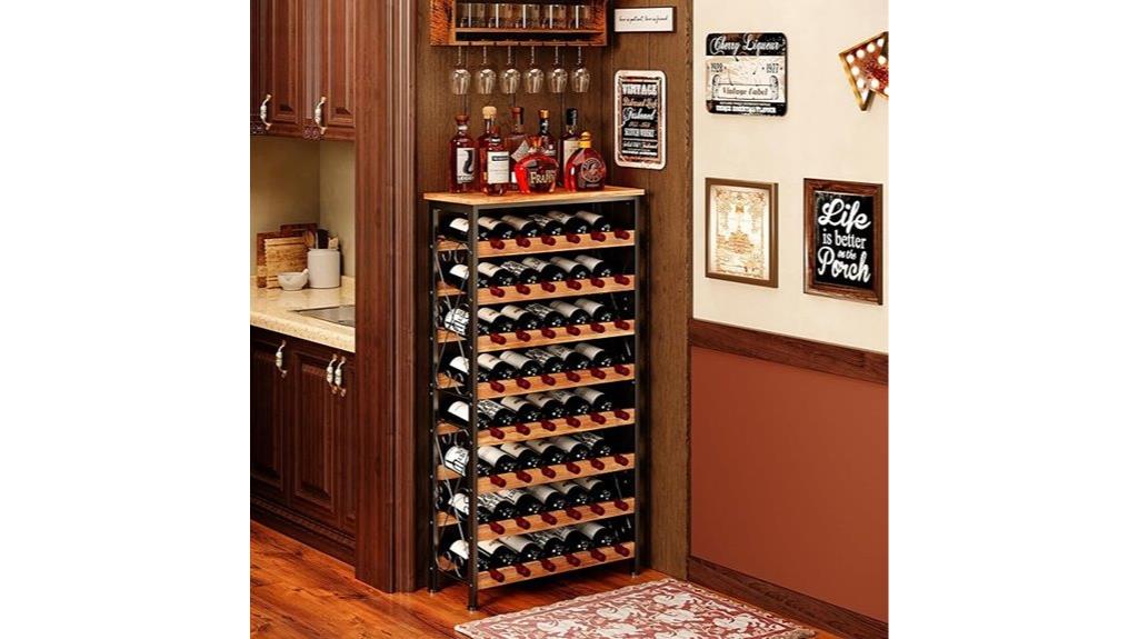 freestanding wine rack storage