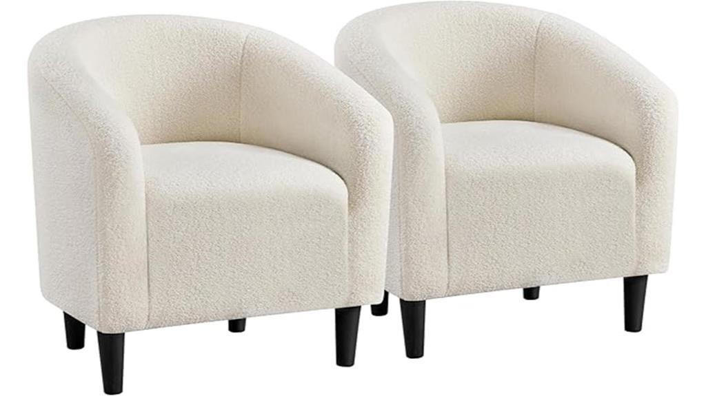 furry accent chairs set