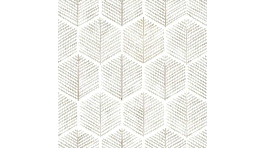 geometric beige and white wallpaper