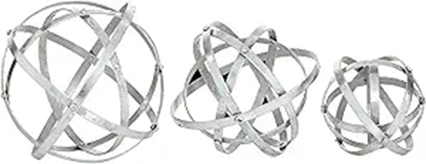 geometric metal accent sculptures