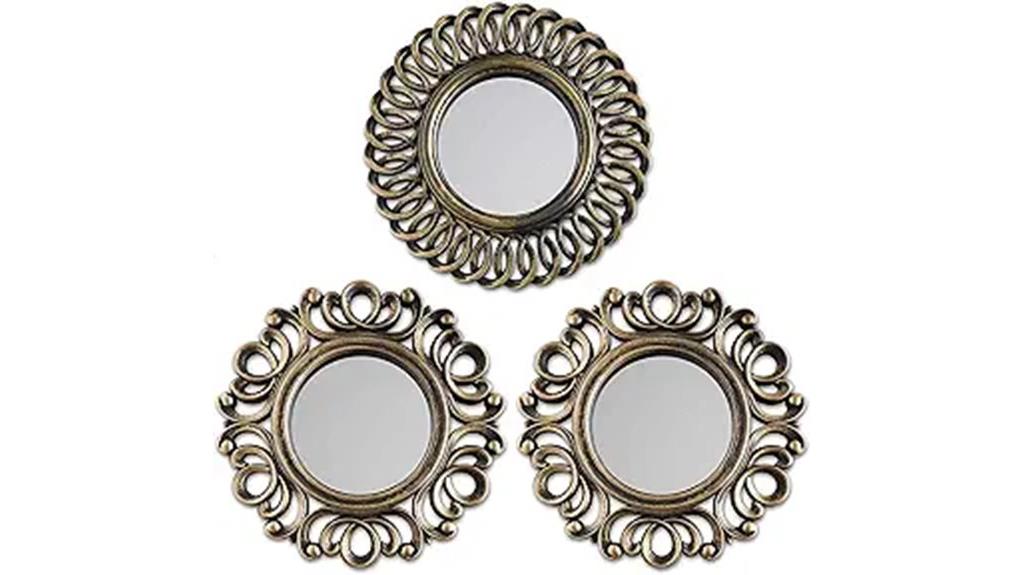 gold vintage wall mirrors