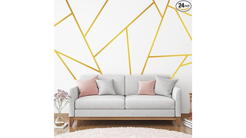 gold wall decals set