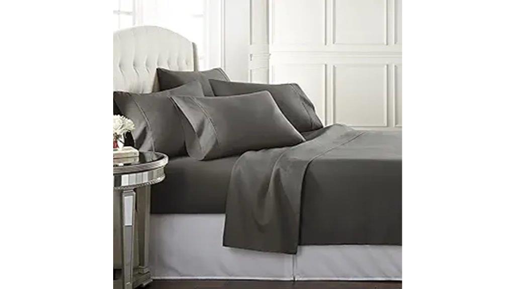 gray queen bed sheet set