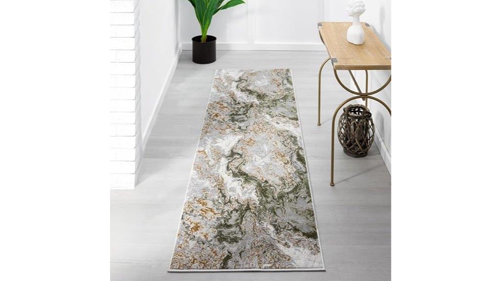 green marble swirl rug
