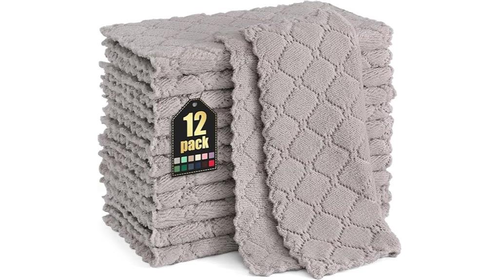grey kitchen dish cloths