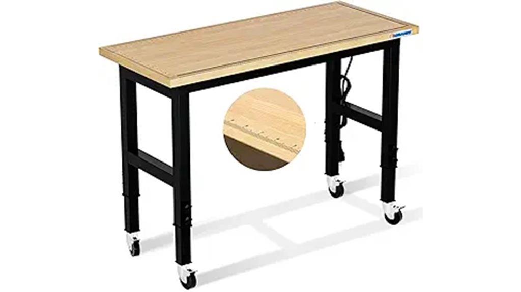 height adjustable workbench design