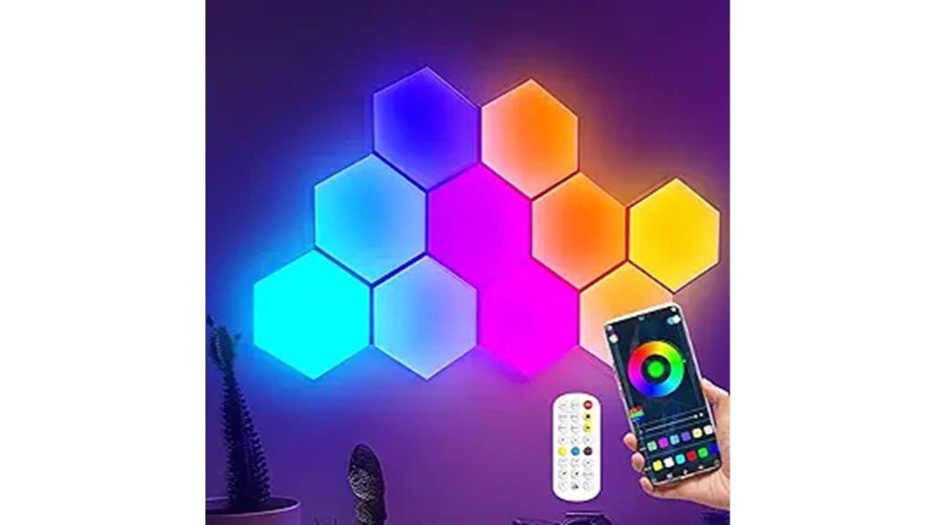 hexagon rgb wall lights