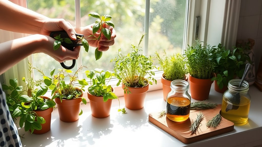home grown herb harvesting techniques