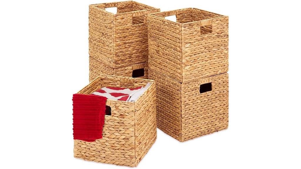 hyacinth baskets set five