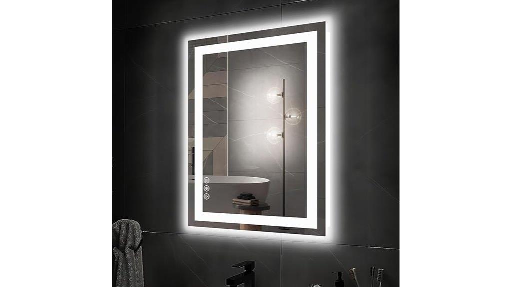 illuminated bathroom mirror design