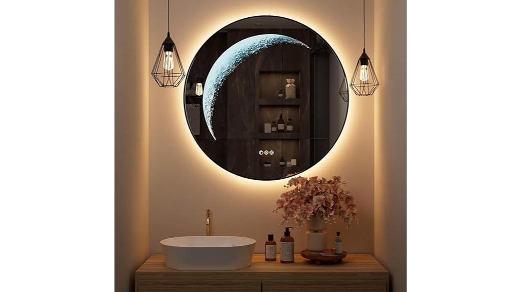 illuminated bathroom mirror design