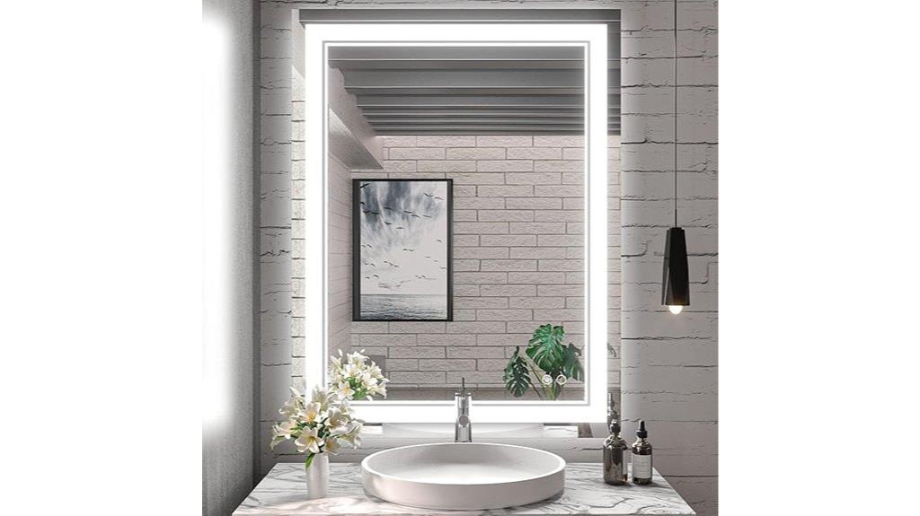 illuminated bathroom mirror design
