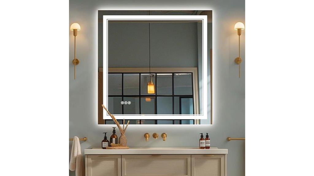 illuminated bathroom mirror design