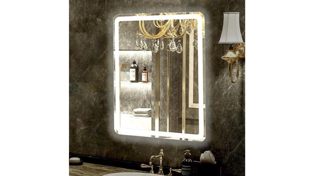 illuminated bathroom vanity mirror