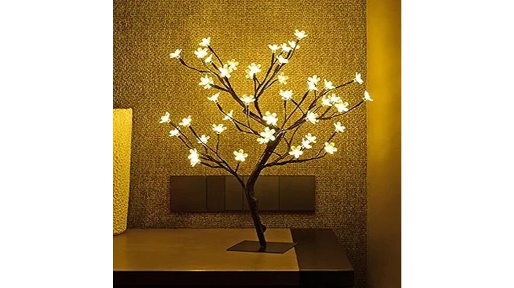illuminated cherry blossom bonsai