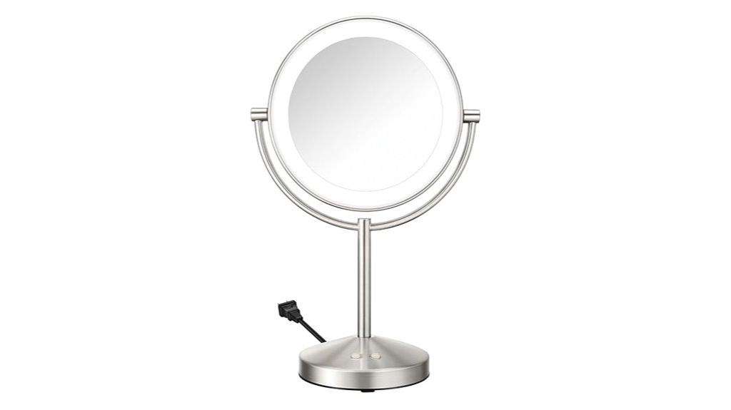 illuminated magnifying makeup mirror
