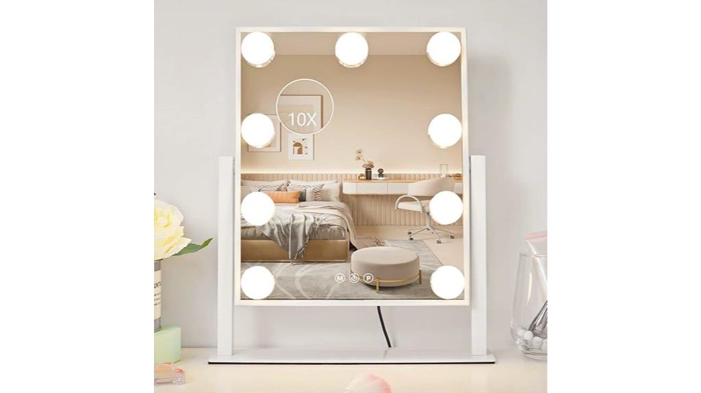 illuminated magnifying vanity mirror