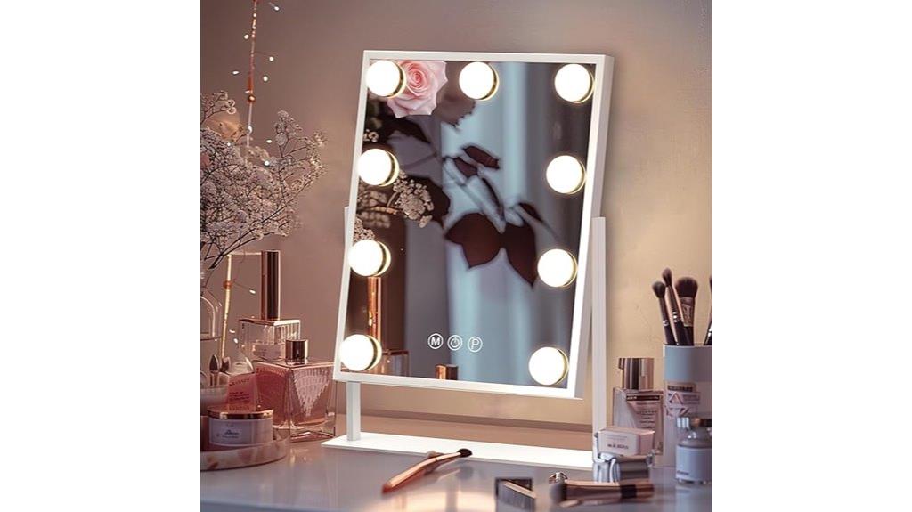 illuminated makeup mirror design