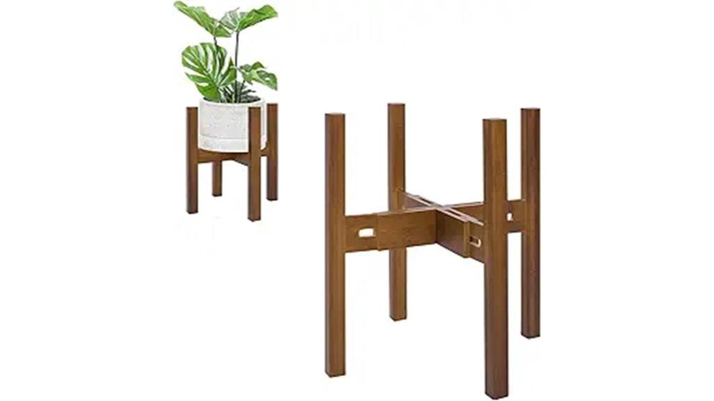 indoor adjustable bamboo stand