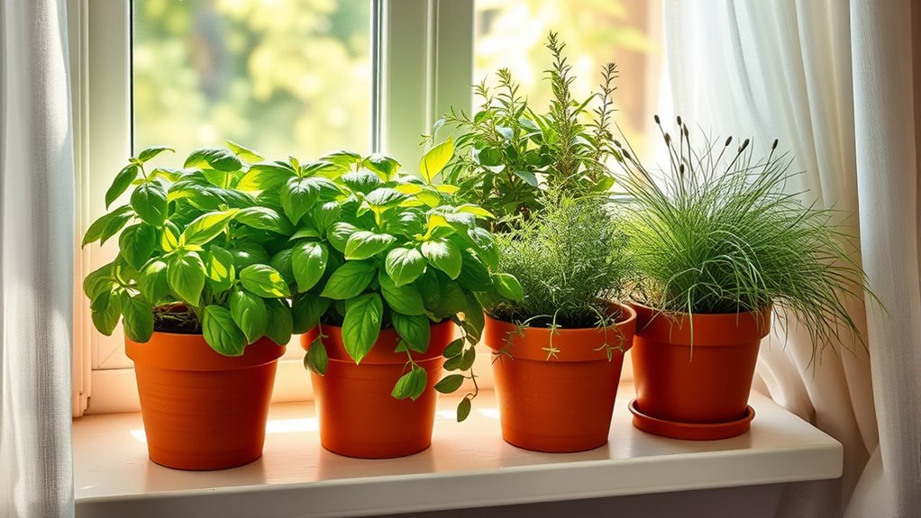 indoor garden herb selection