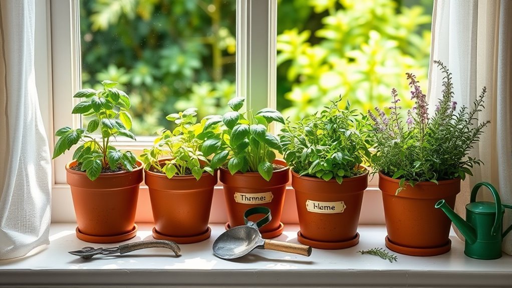 indoor herb garden creation