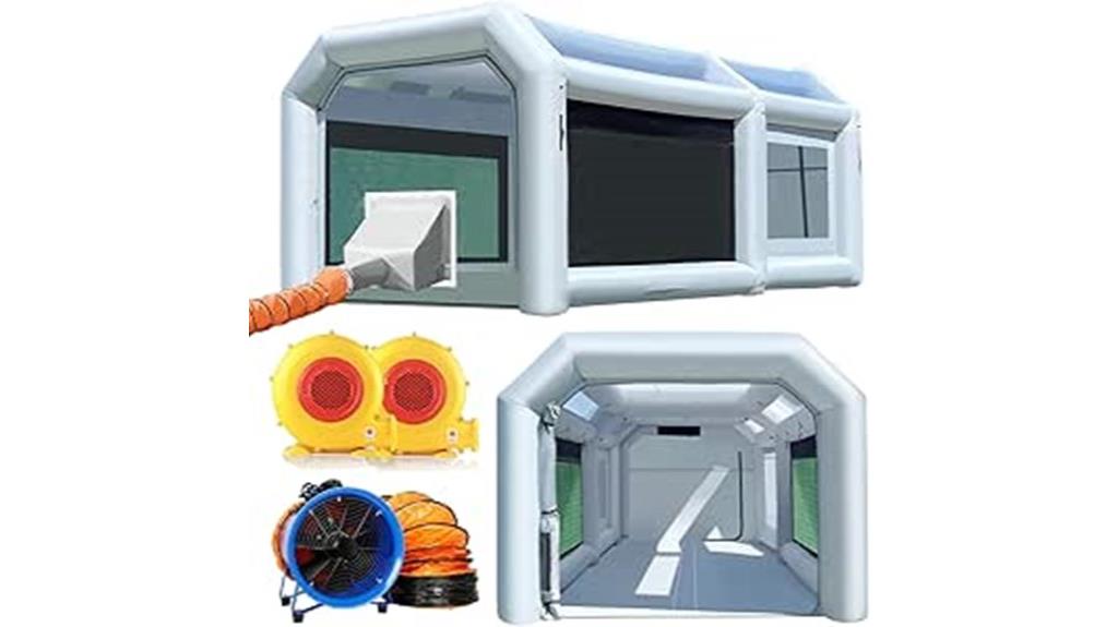 inflatable paint booth upgrade