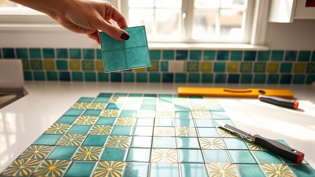 install peel and stick tiles