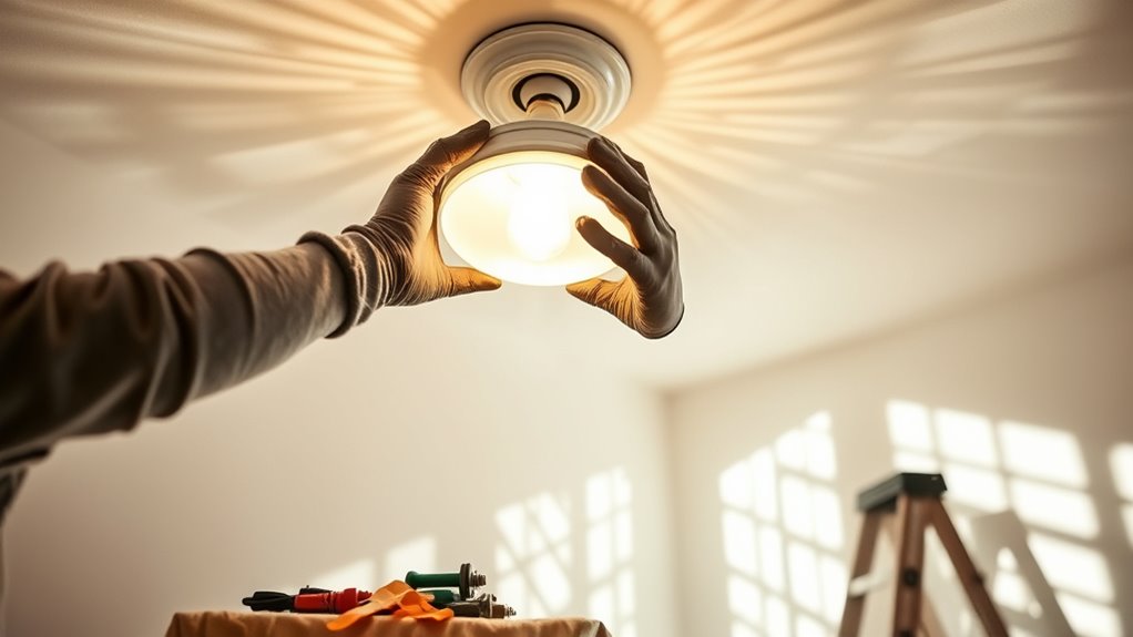 installing new light fixture