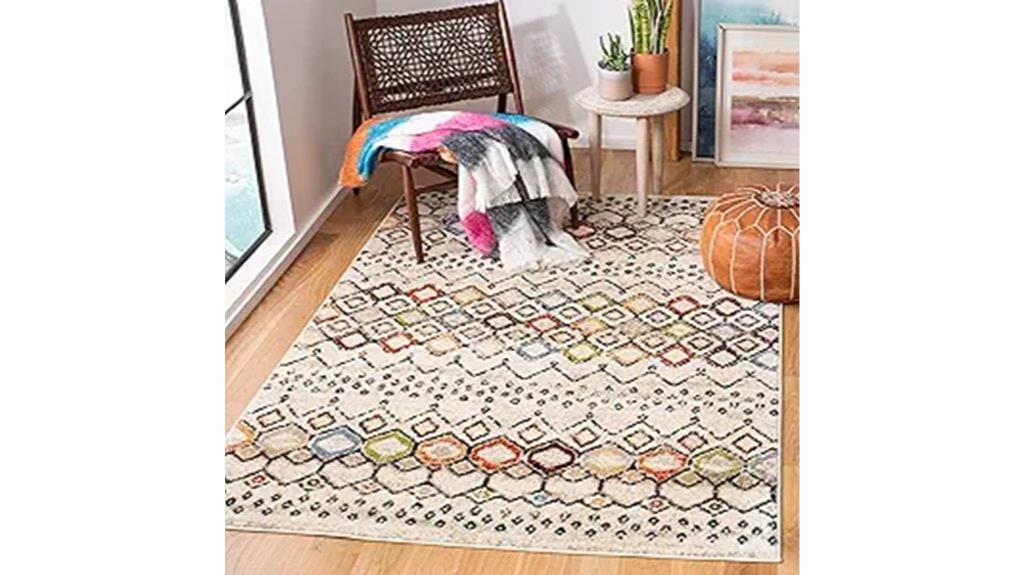 ivory multi color area rug