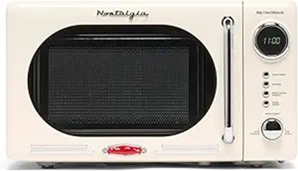 ivory retro countertop microwave