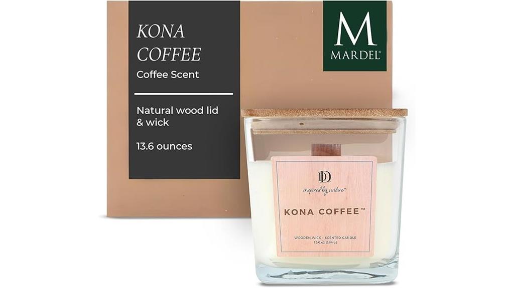 kona coffee scented candle