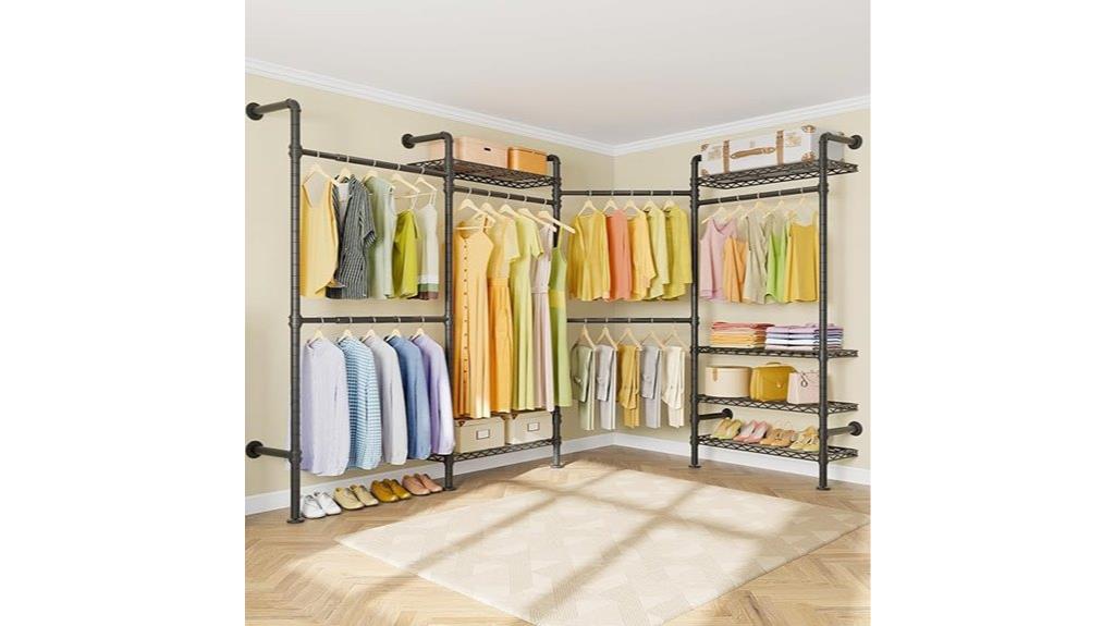 l shaped garment storage solution
