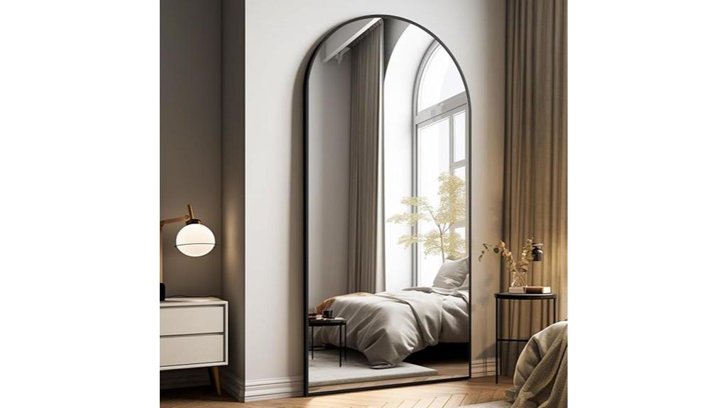 large black framed mirror
