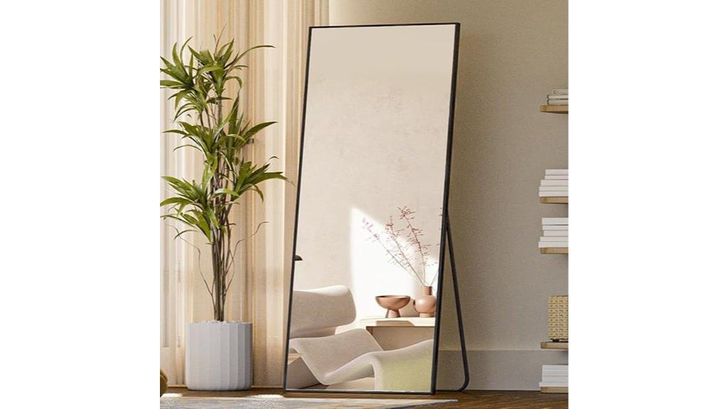 large black full length mirror