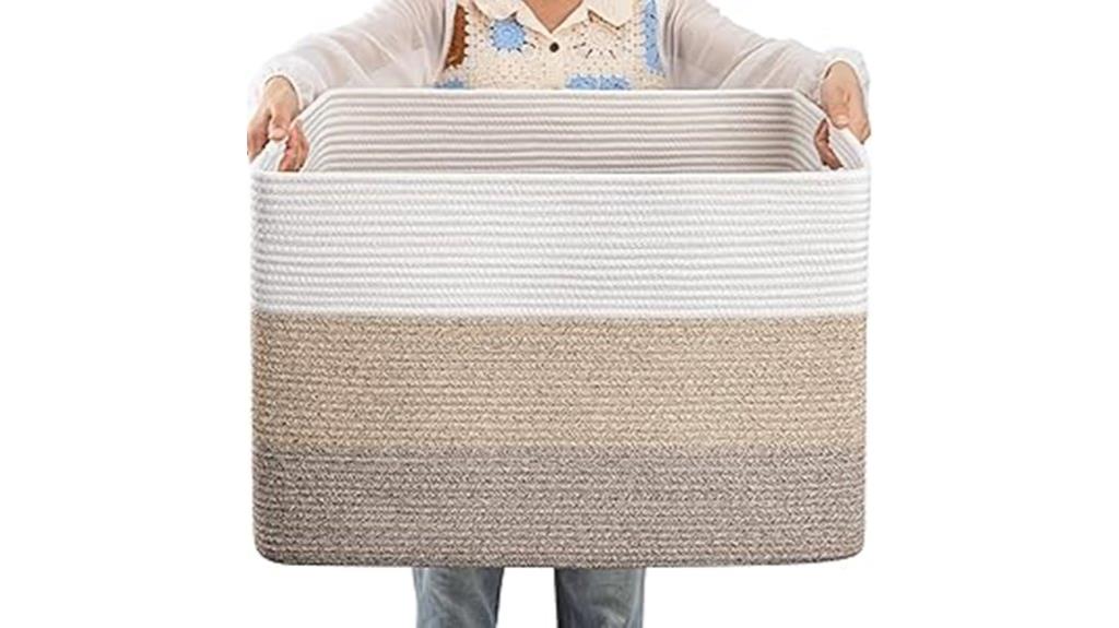 large cotton storage basket