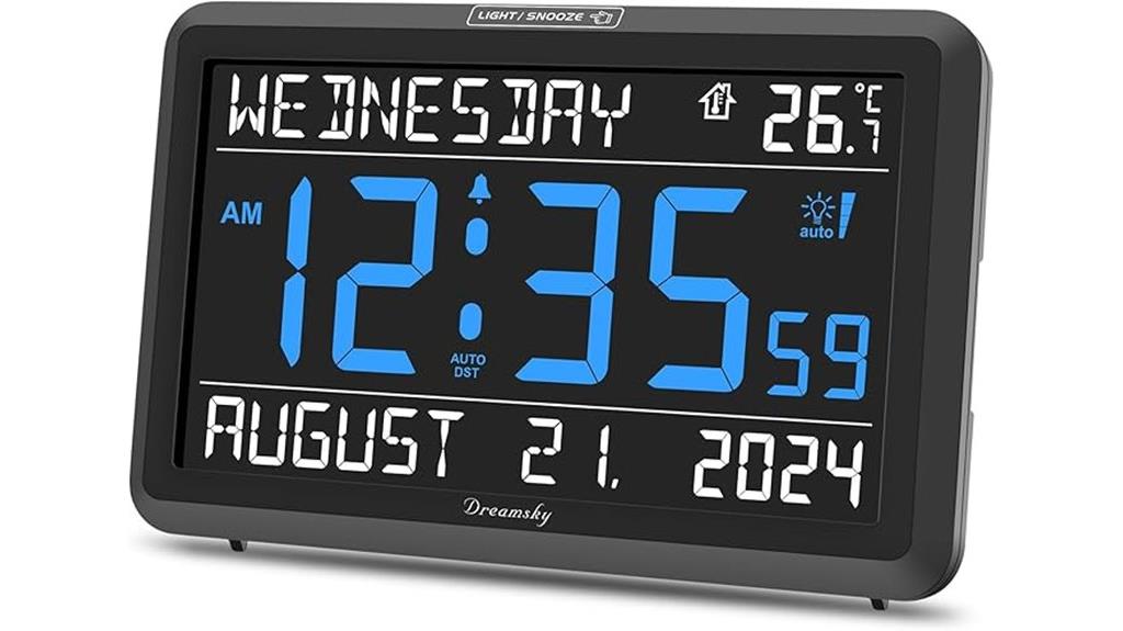large digital clock display