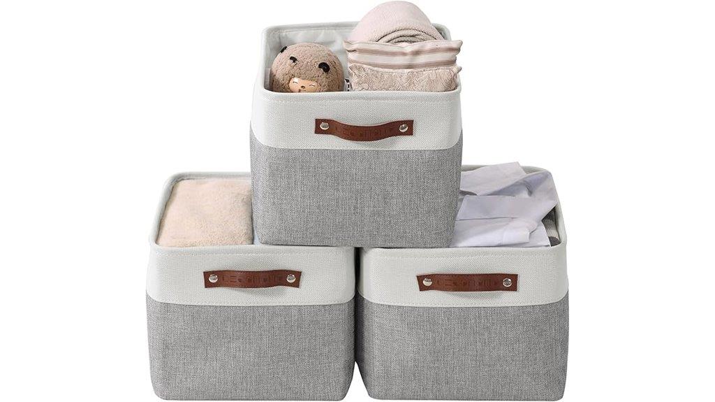 large fabric storage bins