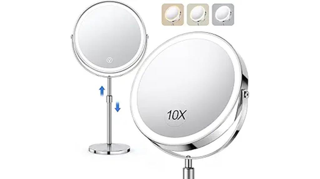 large lighted makeup mirror