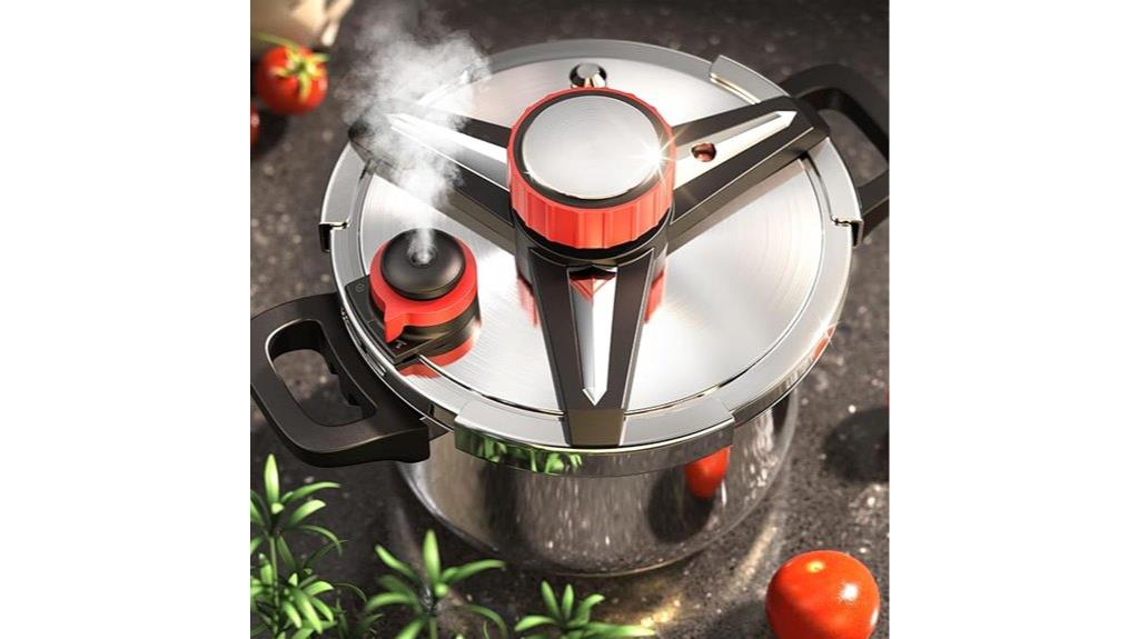 large stainless steel cooker