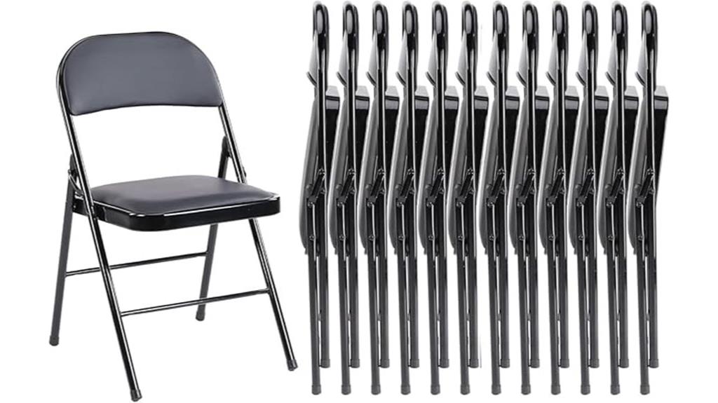 leather padded folding chairs